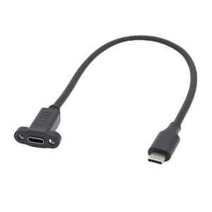 Rtesho Type-C Male To Female Extension <b>Cable</b> 0.3m 0.5m 1m 1.5m 2m With Ear Screw Holes For Securing Data <b>Cables</b> - Product Image 2