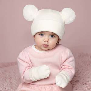 Ensemble de bonnets et gants mignons pour enfants, ensemble chaud d'hiver pour bébés garçons et filles - Product Image 4