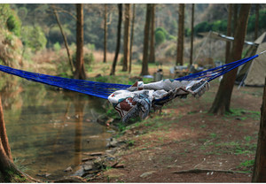 Outdoor 10-strand thick nylon rope <b>hammock</b> indoor mesh <b>hammock</b> portable simple <b>hammock</b> swing hanging chair - Product Image 4