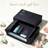 Boîte cadeau haut de gamme pour articles fragiles : Emballage cosmétique haut de gamme avec élément en verre intégré et doublure intérieure