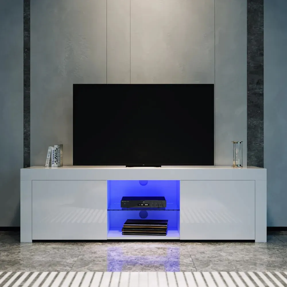 Elegant White Color Cabinet New Model Stainless Steel TV Cabinet