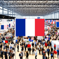 Petits drapeaux en gros 100% polyester, drapeau français à tenir à la main, logo personnalisé, 14*21cm, impression numérique de haute qualité, forme carrée