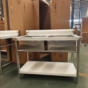 Équipement de cuisine de restaurant, évier <span class=keywords><strong>double</strong></span> <span class=keywords><strong>bac</strong></span> commercial en acier inoxydable pour cuisine de restaurant - Product Image 6