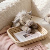 Peluche Vache des Highlands, Jouet en Peluche Doux et Moelleux, Adorable Poupée Vache Écossaise pour Enfants, Décoration Maison & Cadeaux