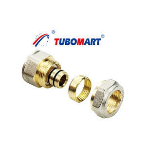Raccords de compression en laiton TUBOMART OEM/ODM, raccord droit femelle pour tuyau <span class=keywords><strong>multicouche</strong></span> PEX - Product Image 2