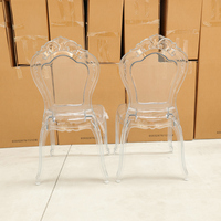 Chaise de banquet transparente en acrylique moderne pour hôtel, restaurant, mariage, événements