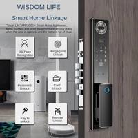 Cerradura Inteligente para Puerta con Reconocimiento Facial 3D X3, Nueva Llegada 2026, Tarjeta de Memoria y Nube, para Puertas de Madera, Aluminio y Acero, Totalmente Automática, WiFi Tuya