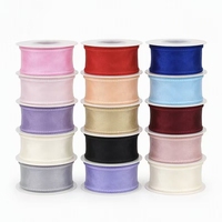 Rubans en polyester de 4 cm en rouleau, directement de l'usine, ruban en organza à bord picoté, rouleaux de ruban en vrac pour mariages, nœuds et artisanat