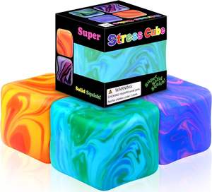 Juguetes Sensoriales Antiestrés de 5cm, Diseño Nuevo, Cubos de Hielo Blandos, Forma Cuadrada, Bola de Maltozina para Apretar - Product Image 2