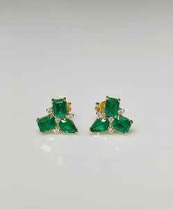 Pendientes de oro de 14 quilates certificados, los más vendidos, con gemas naturales/cultivadas en laboratorio/diamantes. - Product Image 5