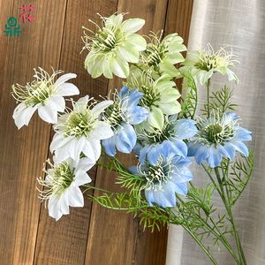 Flores de Clematista de Seda en Colores Mixtos, Decoraciones Artificiales para Bodas, Arreglos Florales de Estilo Romántico y Soñador - Product Image 2