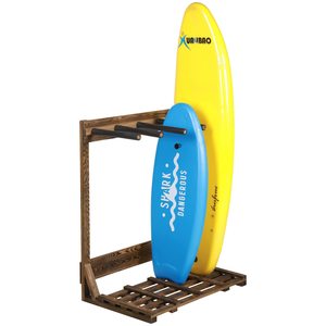 Soporte Vertical Rústico para Tablas de Surf, Exhibidor de Madera para Snowboards, Soporte Vertical de Madera para Almacenamiento de Tablas de Surf, 4 Pies de Alto - Product Image 1