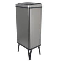 Tempat Sampah Sensor Tanpa Sentuh 50L KD Knock Down Flat Pack, Daya USB untuk Pengumpulan Sampah di Lobi Hotel
