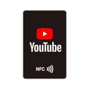 بطاقة مدخل وسائل التواصل الاجتماعي Youtube NFC من البولي فينيل كلوريد بطاقة RFID بطاقة مراجعة NFC من Google للأعمال