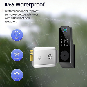 Serrure de porte extérieure intelligente numérique électronique Wifi Tuya IP65 étanche Sinon Outdoor avec double lecteur d'empreintes digitales Ttlock pour villa - Product Image 5