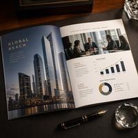 Brochure publicitaire personnalisée, impression couleur 70 % de la page, format A4, conception de poster simple page, catalogue d'entreprise, impression UV sur carton