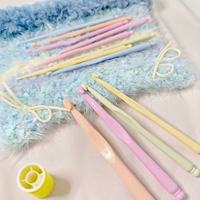 251033 ensemble de 12 pièces 15cm ABS plastique Crochet aiguille crochet ensemble multicolore 2mm-10mm fil Crochet outil Style Simple