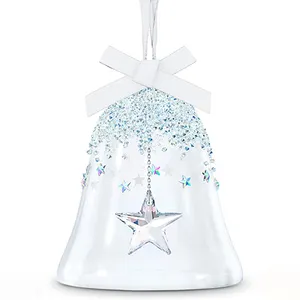 Christmas Ornament Collection Annual Limited Editions Collectible Clear Crystal Glass Bell Shape Eco-friendly