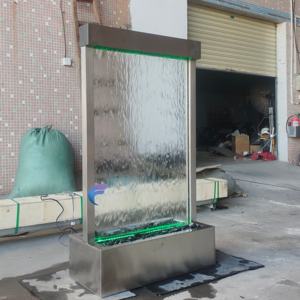 <b>LED</b> lights Graphical Water <b>Curtain</b> Indoor Artificial Waterfall Fountain Metal white painted waterfall - Product Image 3