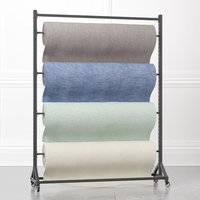 Présentoir métallique double face pour nappes et rouleaux de tissu textile, support pour tapis, avec une hauteur intérieure de 160 cm