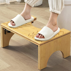 Sgabello per piedi accovacciato in bambù per bagno antiscivolo per uso domestico di alta qualità - Product Image 5