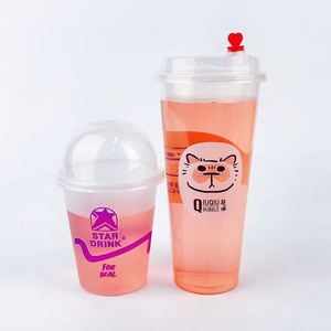 Vaso Cuadrado de Plástico PP con Tapa para Bebidas Frías Personalizadas, Vaso de Plástico PP Rígido para Té con Leche y Burbujas - Product Image 3