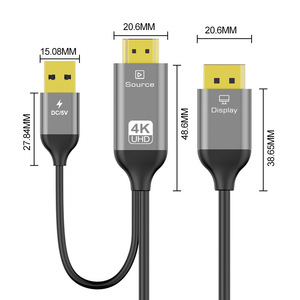 <span class=keywords><strong>Cable</strong></span> Adaptador DP Activo 4K con Alimentación USB, <span class=keywords><strong>Cable</strong></span> de Video DisplayPort <span class=keywords><strong>a</strong></span> DP de Alta Definición para PC de Escritorio, Laptop <span class=keywords><strong>a</strong></span> Monitor TV - Product Image 1