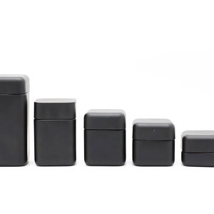 AGG Custom Child Proof Glass Bottle 90ml Light Proof Ultra Black UV Dark Glass Flower Jar with Screw Black Cr Lid - Product Image 1