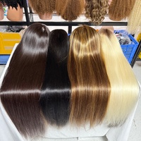 Peluca frontal de encaje HD de cabello humano vietnamita con punta marrón, color natural, al mejor precio, en oferta, con el mismo precio que el color natural, gran descuento
