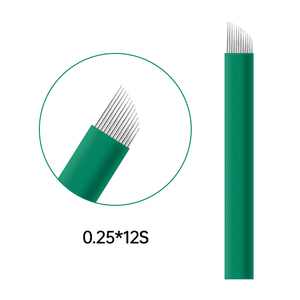 ใบมีดไมโครเบลดดิ้งขนาด 0.25 มม. 7F 9F 11F 12F 14F 16F เข็มสักคิ้วแบบใช้แล้วทิ้งสำหรับ PMU - Product Image 2