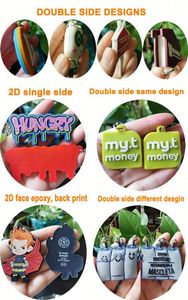 Custom Design logo Name Keychain Soft 2D Rubber Soft PVC <b>Key</b> <b>Chain</b> No Minimum - Product Image 2