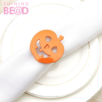 2026 Anneau de serviette Citrouille Halloween Hôtelier Bronze, Boucle de serviette, Porte-serviette, Décoration de table, Vente en gros