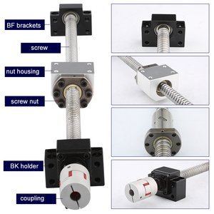 Vis à billes CNC avec écrou à billes métallique avec usinage d'extrémité standard BK/BF Vis à billes - Product Image 2