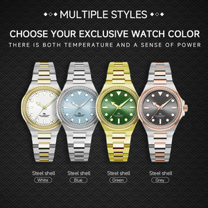 Montre de luxe pour femmes, mouvement à quartz, cadran serti de diamants, résistance à l'eau 100 ATM, montres à quartz élégantes pour femmes - Product Image 3