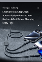 Kabel Data Pengisian Cepat 3-in-1 USB ke Tipe A, Tipe C, Lightning, Berbahan Nilon Kepang, Tersedia Kustomisasi