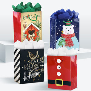 免费送货圣诞纸板袋定制豪华节日包装超大尺寸耐用工厂印刷标志现买 - Product Image 1