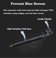 Câble d'extension GPU PCIe 4.0 X16 à montage vertical, cordon riser 180 degrés, 32 Go/s, haute vitesse, cœur en cuivre blindé, pour PC de jeu ITX