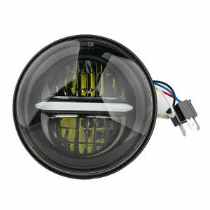 Iluminación Automotriz, Faro LED H4 de 5.75 Pulgadas y 40W, Luz Diurna DRL, Señal de Giro Amarilla y Blanca, Impermeable IP67, Bombilla de 12V - Product Image 1