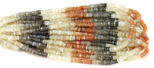 Multi Moonstone Faceted Tyre Shape <b>Heishi</b> <b>Beads</b> with 5 to 7mm Natural Multi Moonstone Faceted Gemstone <b>Bead</b> For Jewelry Craft - Product Image 3