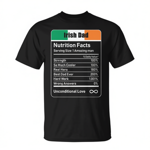 Camiseta con información nutricional de Irish Dad, regalo para el día del padre, ropa para hombre - Product Image 2