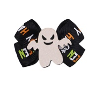 Pince à cheveux fantaisie noire en tissu style smoking, idéale pour Halloween, accessoire de fête, petit cadeau fait main pour enfants, style européen-américain