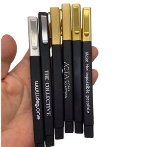Stylo bille personnalisé en métal de luxe pour cadeaux d'entreprise, promotion de marque, fournitures de bureau, stylo d'écriture carré - Product Image 3