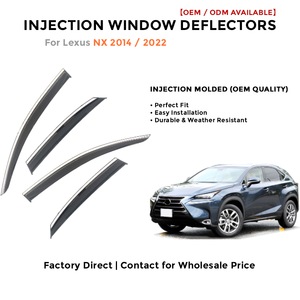 Injection Window Visors Rain Guards for Lexus NX 2014 2022 | Side Window Deflectors Custom Fit Auto Accessories - Product Image 2