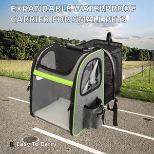 Luxury Soft-Sided Pet Carrier with Mesh Windows, Waterproof Foldable Travel Tote for Small <b>Dogs</b> Cats, Portable Lightweight Bag - Product Image 2