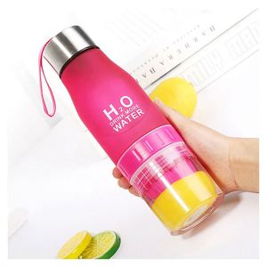 ขวดน้ำพลาสติกขนาด 650 มล. ขวดใส่ผลไม้สำหรับชงเครื่องดื่ม ขวดน้ำสำหรับเล่นกีฬากลางแจ้ง น้ำผลไม้ น้ำมะนาว ขวดน้ำพกพา - Product Image 4