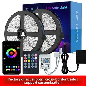 <span class=keywords><strong>Ruban</strong></span> <span class=keywords><strong>LED</strong></span> RGB en gros pour usine, synchronisation rythmique musicale, contrôlé par application, bande de diodes personnalisable pour <span class=keywords><strong>chambre</strong></span> et TV - Product Image 1