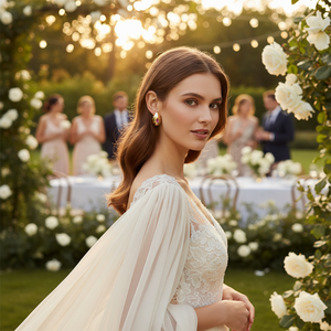 Polsini auricolari in ottone di alta qualità alla moda Wave Design alla moda festa di nozze per le donne con zircone a forma di farfalla Chic - Product Image 3