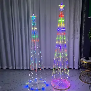 Tinggi 1.8M 235Led pintar Led pohon LightRgb Pixel Mega pohon Natal liburan bingkai plastik