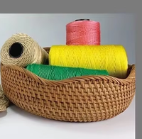 Fil à crocheter tressé teint en filature, 100 % polypropylène DTY haute ténacité, pour coussins de siège de voiture et tissage de chapeaux (vente en gros)