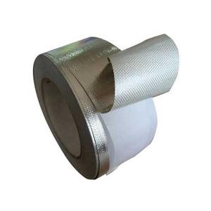 Tissu en <span class=keywords><strong>laine</strong></span> <span class=keywords><strong>de</strong></span> <span class=keywords><strong>verre</strong></span> laminé avec du <span class=keywords><strong>ruban</strong></span> <span class=keywords><strong>adhésif</strong></span> en aluminium, épaisseur 50/100 mm, ignifuge, isolation thermique - Product Image 1